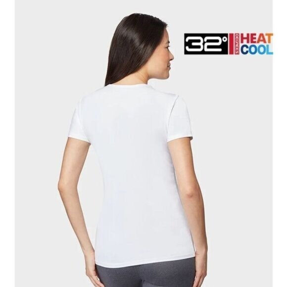 32degrees Women's Scoop Neck Short Sleeve Tees Cool Fitted T-shirt‎ - Picture 2 of 8